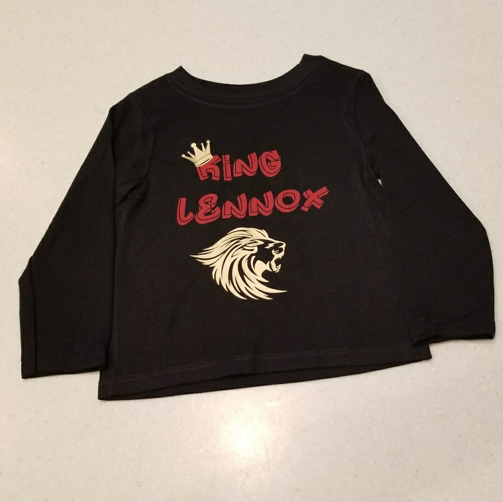 "KING" your kids name brand new tee.